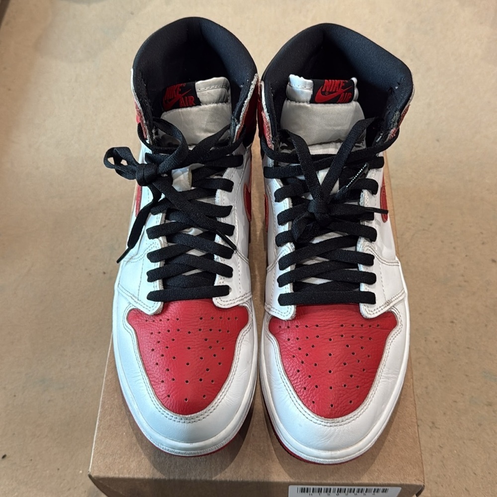 Jordan 1 OG high heritage Red and White High-Top Sneakers - Picture 2 of 6